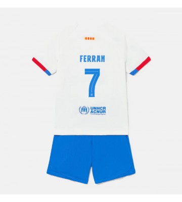 Barcelona Ferran Torres #7 Replika Babytøj Udebanesæt Børn 2023-24 Kortærmet (+ Korte bukser)
